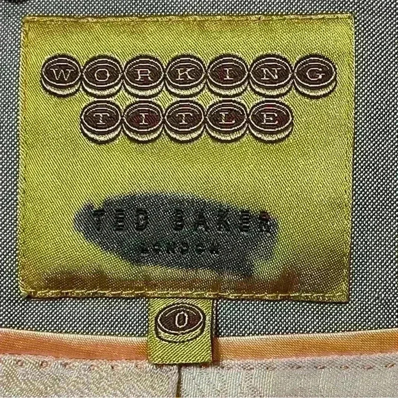 Ted Baker London Working Title Tailored Jacket Blazer Light Gray size 0 Wool - Picture 14 of 16